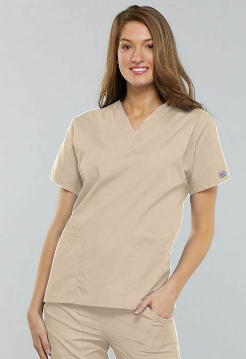 Cherokee Workwear Style 4700 V-Neck Women's Nurse Scrub Top ~NEW~ Free  Shipping